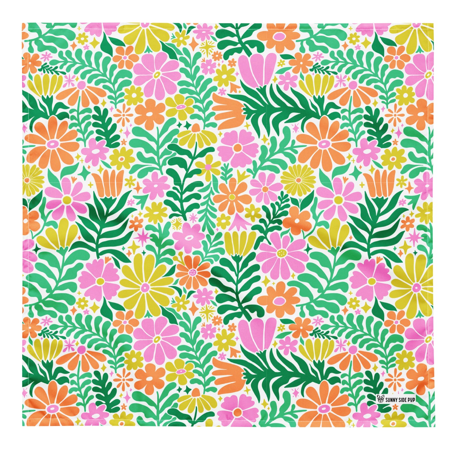 Green Floral Fur-tastic Bandana