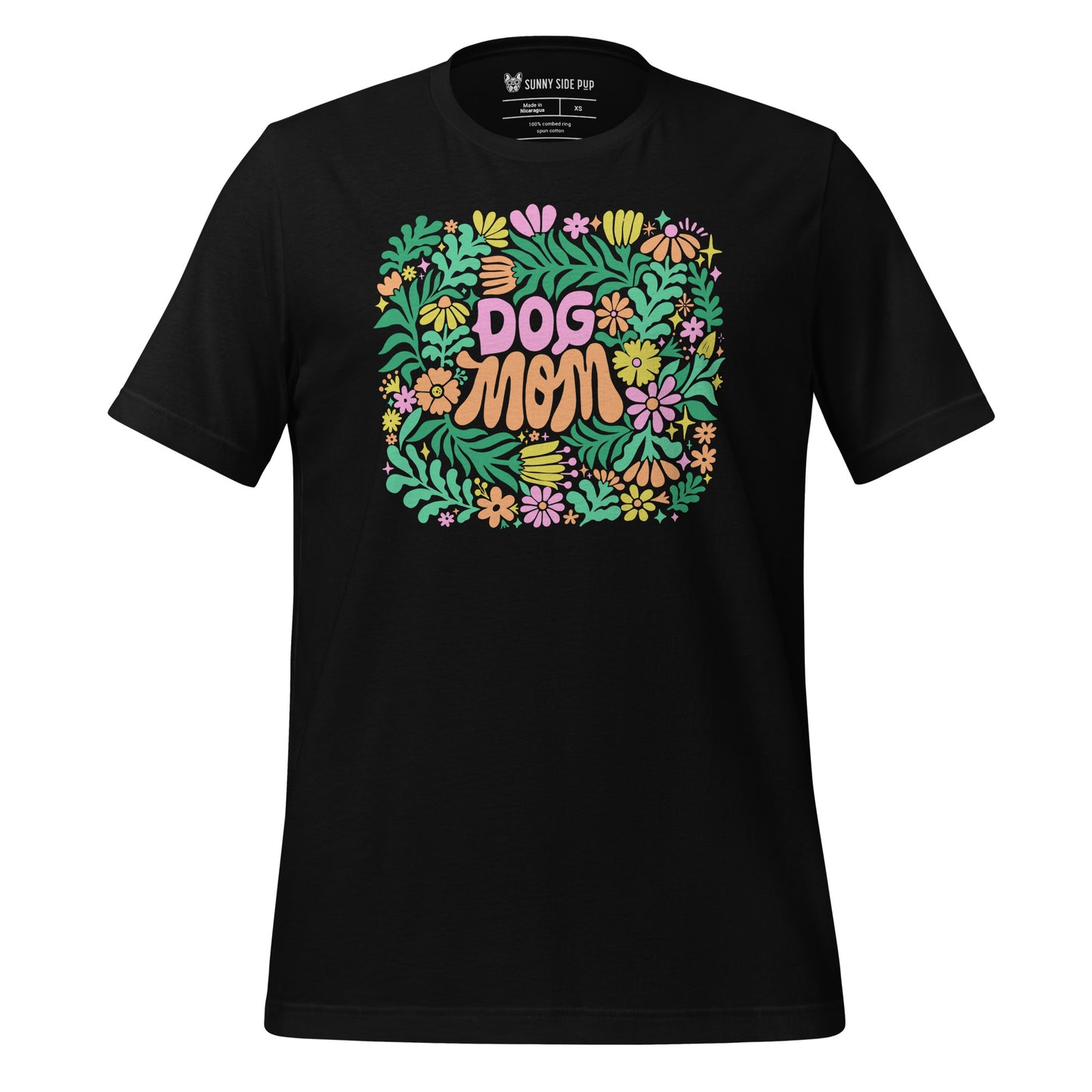 Green Floral Dog Mom t-shirt