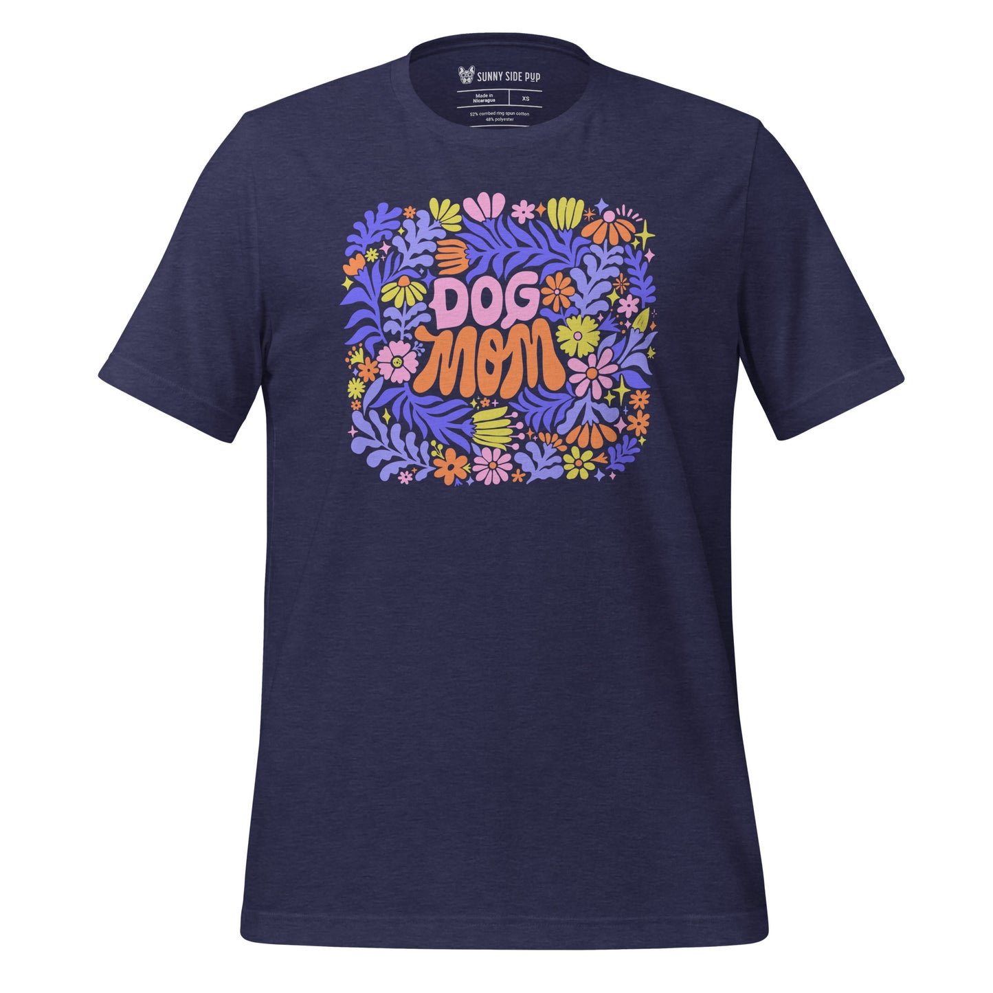 Blue Floral Dog Mom t-shirt