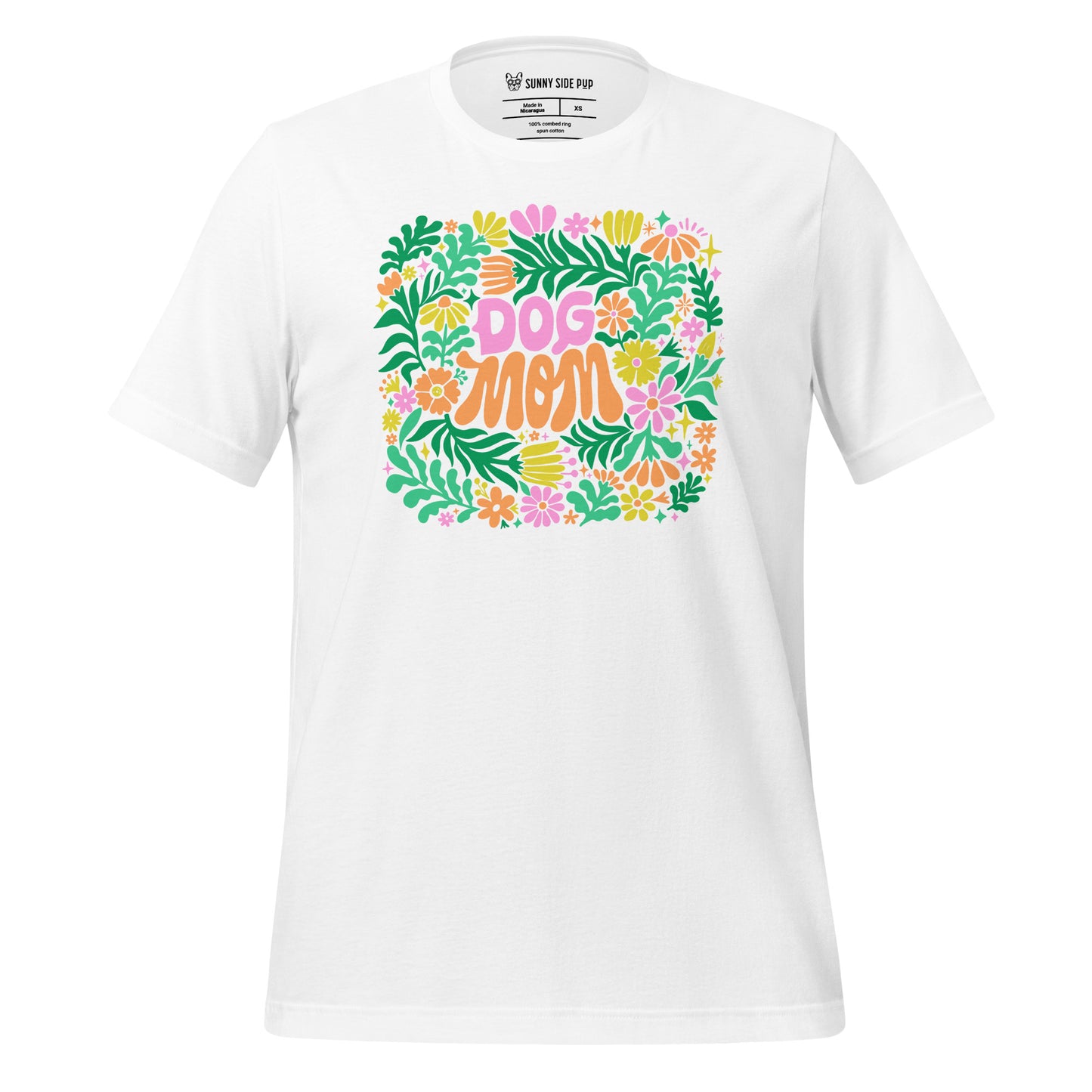 Green Floral Dog Mom t-shirt