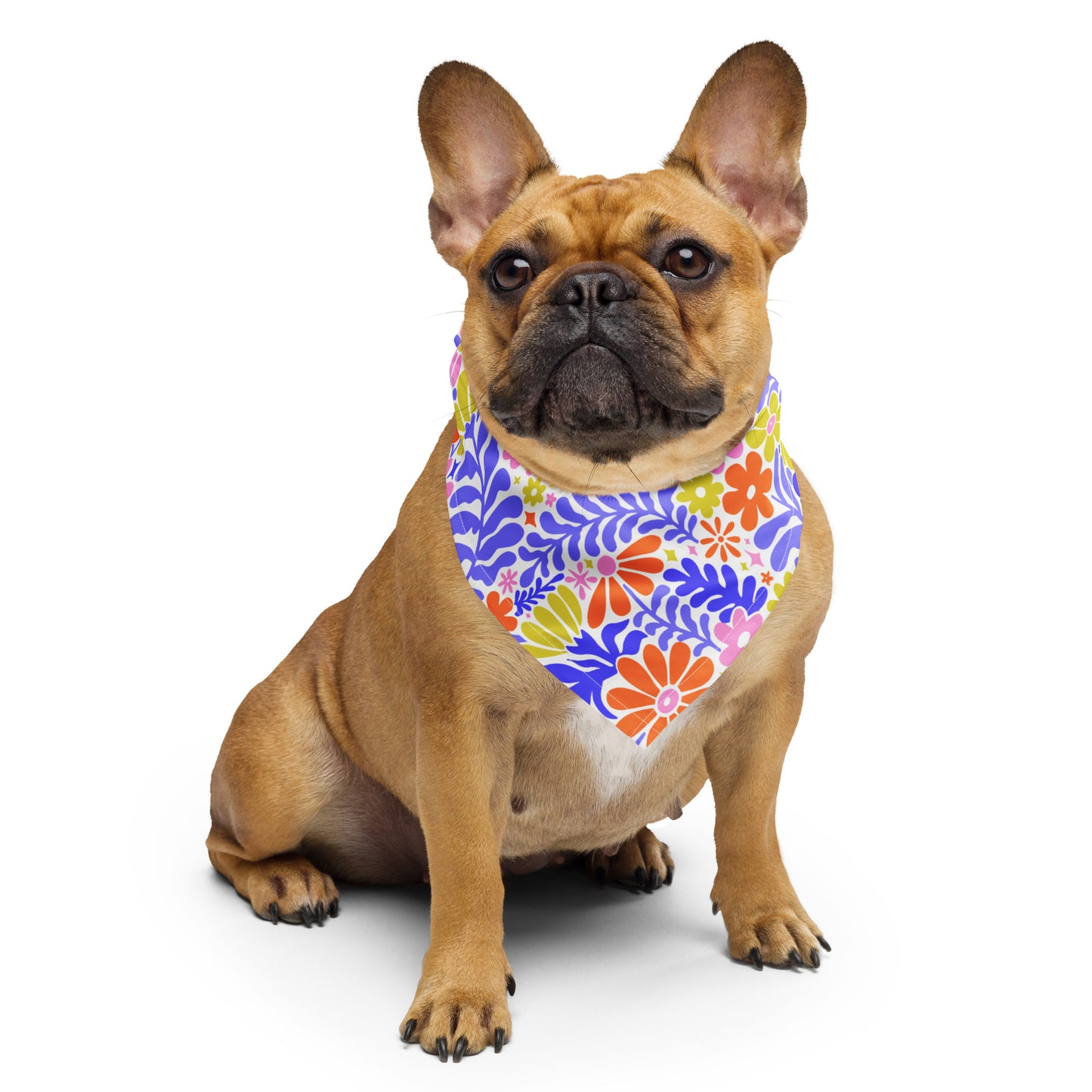 Blue Floral Fur-tastic Bandana